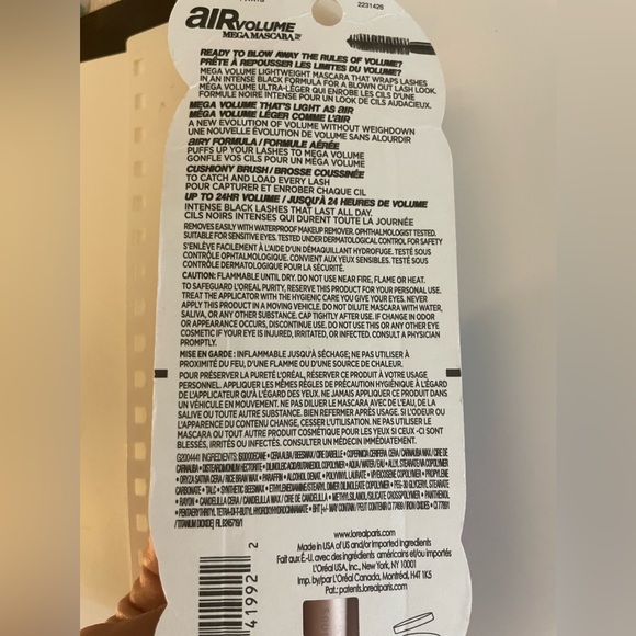 L’Oréal Air Volume Mega Mascara Blackest/Black - Picture 5 of 5